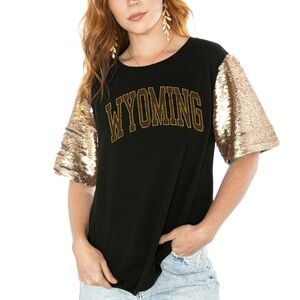 Gameday Couture Wyoming sequins top